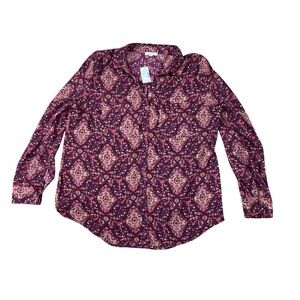 NWT Maurices lightweight button front blouse size XL